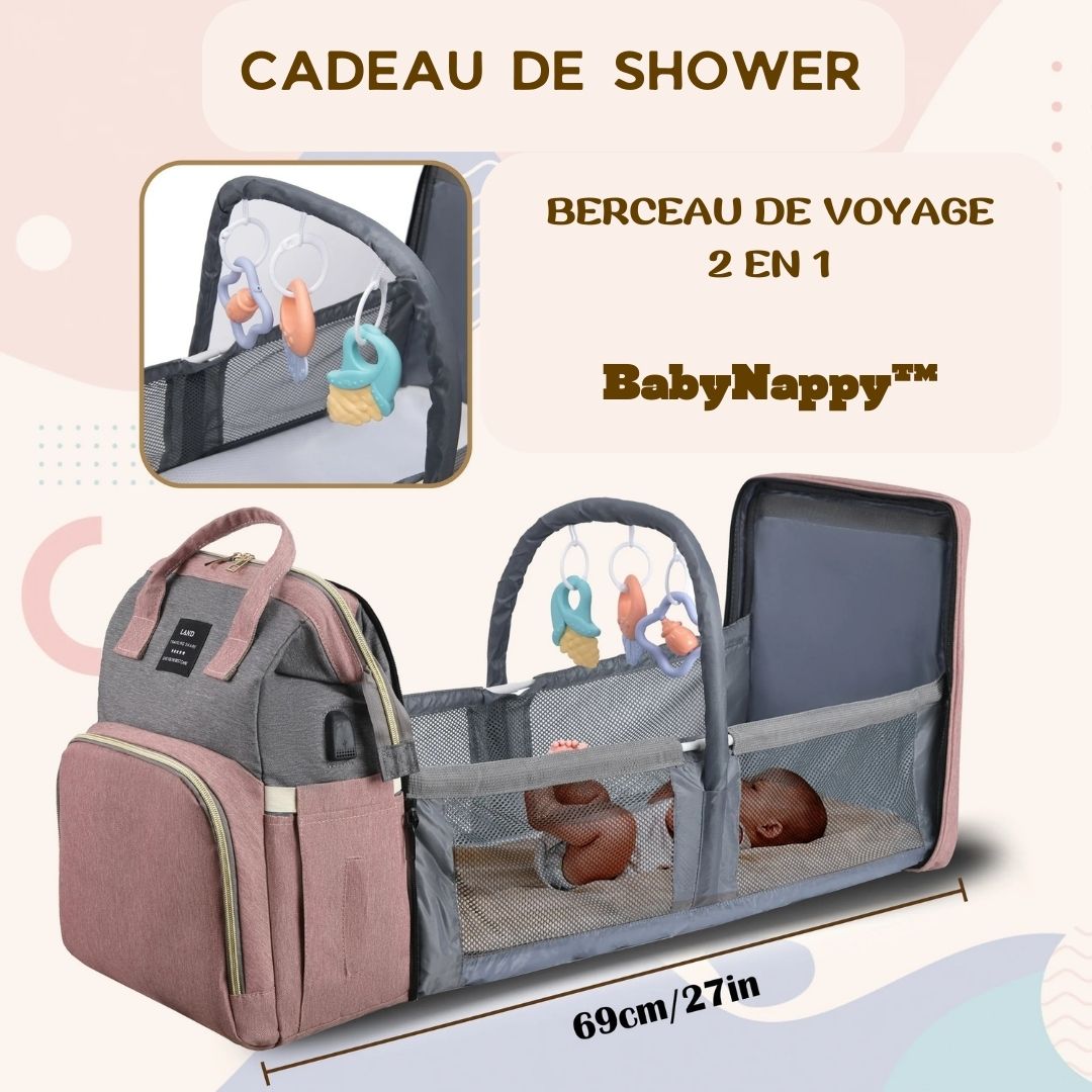 Sac à langer avec lit pliable | BabyNappy™ - Nathalie Blouin